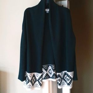 Deep green womens warm cardigan